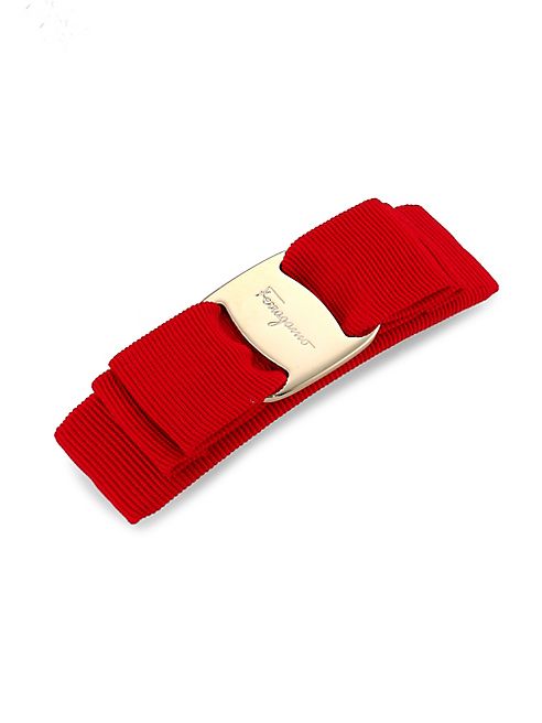 Salvatore Ferragamo - Embellished Bow Grosgrain Barrette