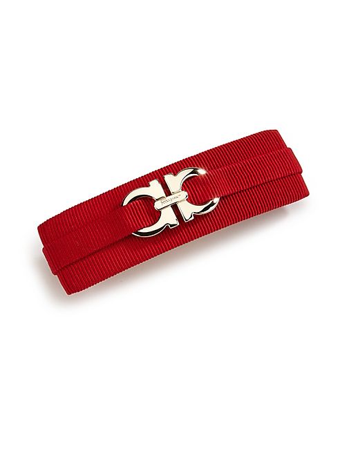 Salvatore Ferragamo - Gancini Logo Grosgrain Barrette