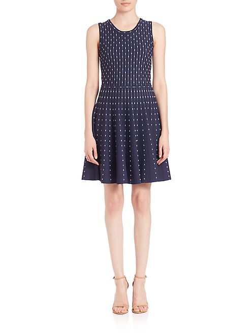 MILLY - Dot Fit-&-Flare Dress