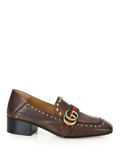 Gucci - Peyton Studded Leather Loafers