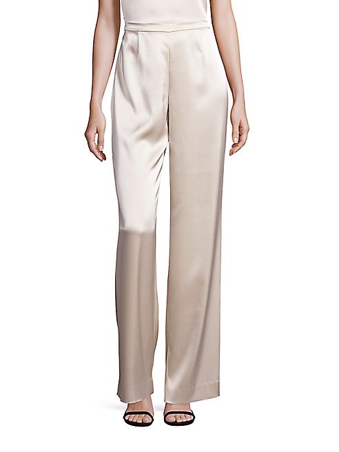 St. John - Caviar Collection Liquid Satin Pants