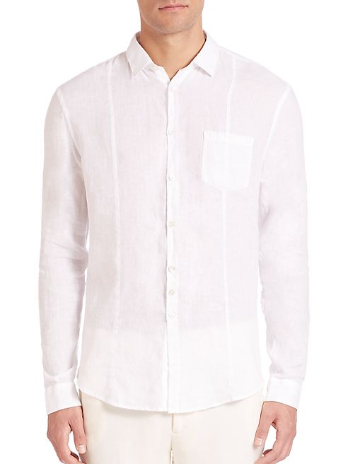 John Varvatos - Slim-Fit Linen Button-Down Shirt