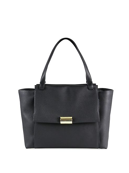 Salvatore Ferragamo - Large Bitter Leather Flap Tote