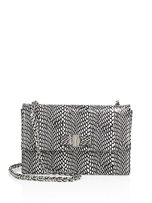 Salvatore Ferragamo - Vara Ginny Medium Snakeskin Shoulder Bag