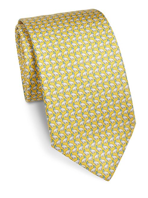 Salvatore Ferragamo - Rhino Printed Silk Tie