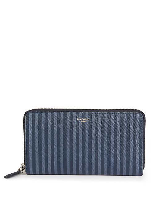 Givenchy - SLG Striped Leather Zip-Around Wallet