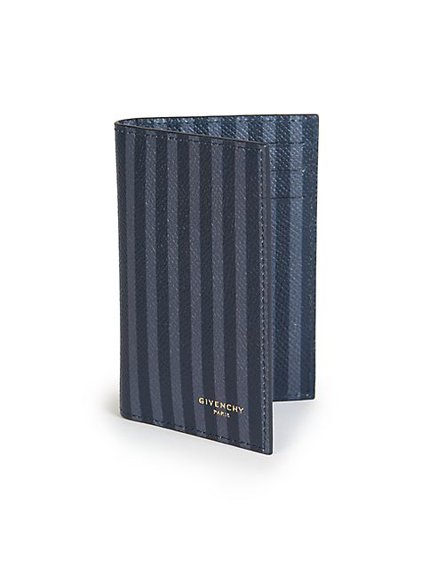 Givenchy - Striped Leather Bifold Card Case