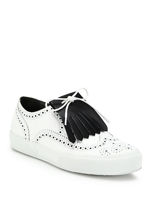 Robert Clergerie - Tolka Leather Kiltie Sneakers