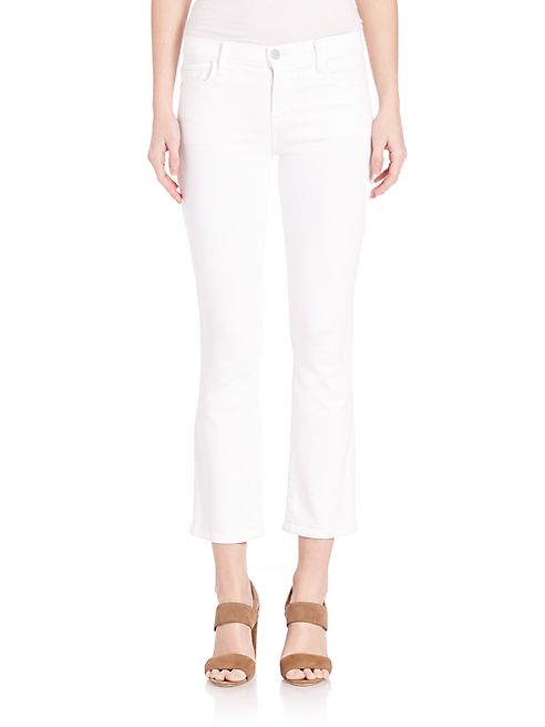 J BRAND - Selena Sateen Mid-Rise Cropped Bootcut Jeans