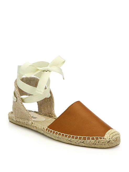 Soludos - Classic Leather Ankle-Wrap Espadrilles