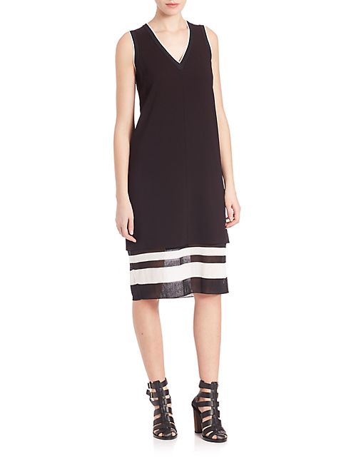 Vince - Two-toned Trapeze Dress