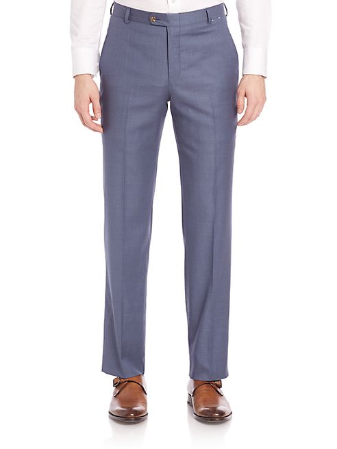 Hickey Freeman - Solid Woolen Pants