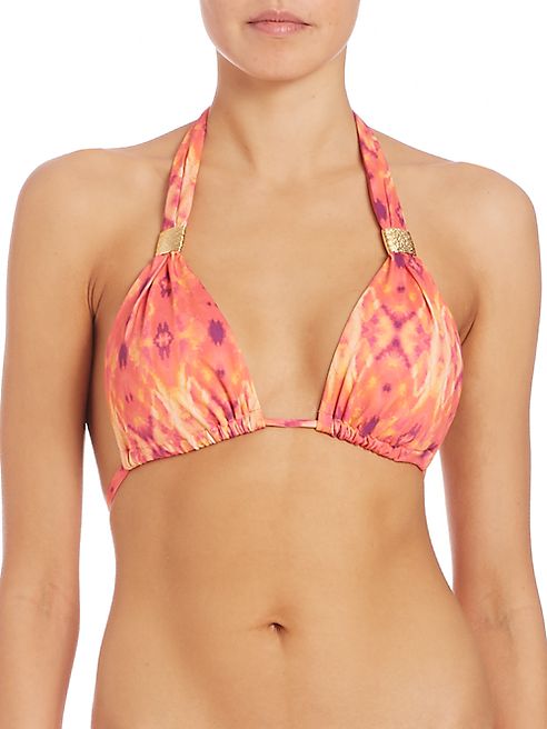 HEIDI KLEIN - Printed Halter Bikini Top