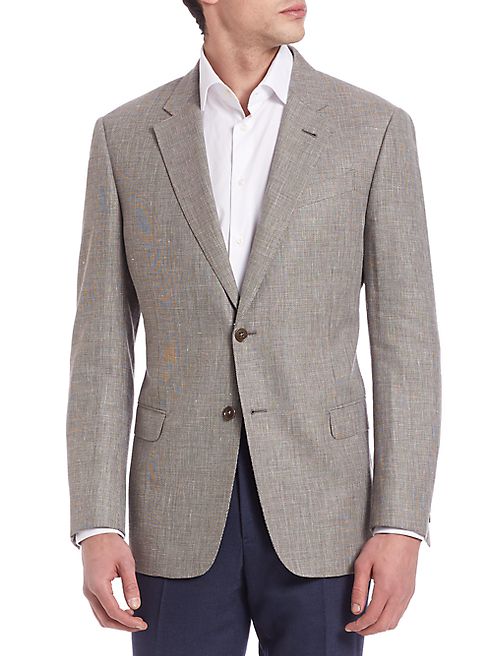 Armani Collezioni - Long Sleeve Wool-Blend Sportcoat