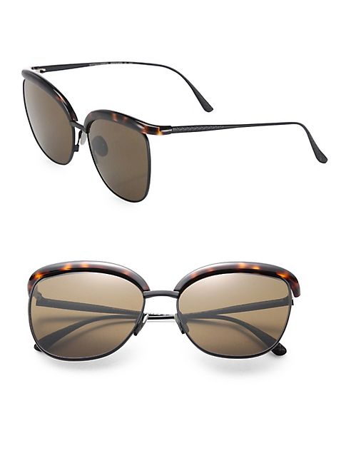 Bottega Veneta - Conic Titanium 57MM Pantos Sunglasses