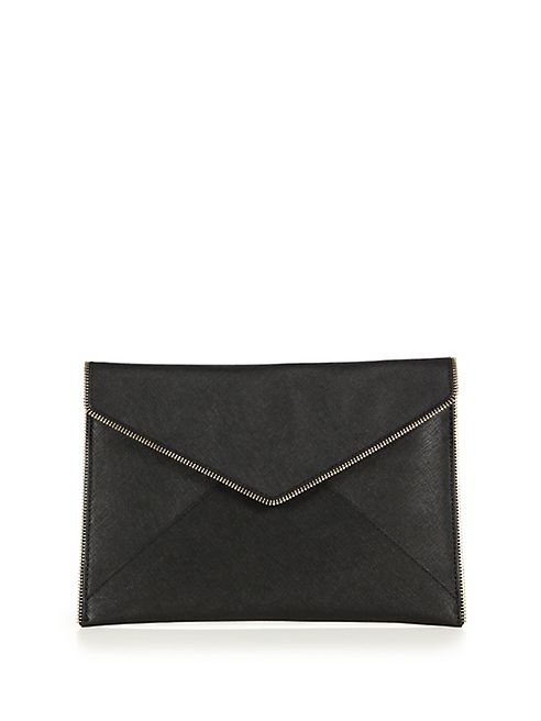 Rebecca Minkoff - Leo Saffiano Leather Envelope Clutch