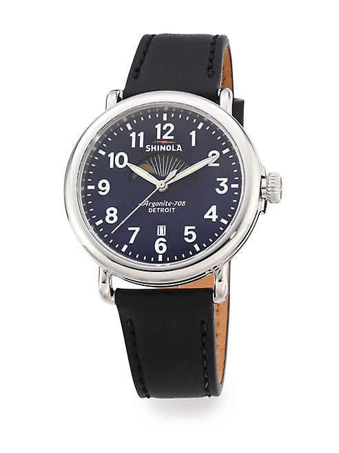 Shinola - Runwell Moon Phase Stainless Steel Watch