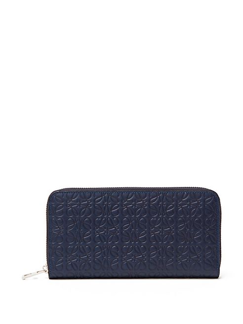 LOEWE - Embossed Leather Zip Continental Wallet