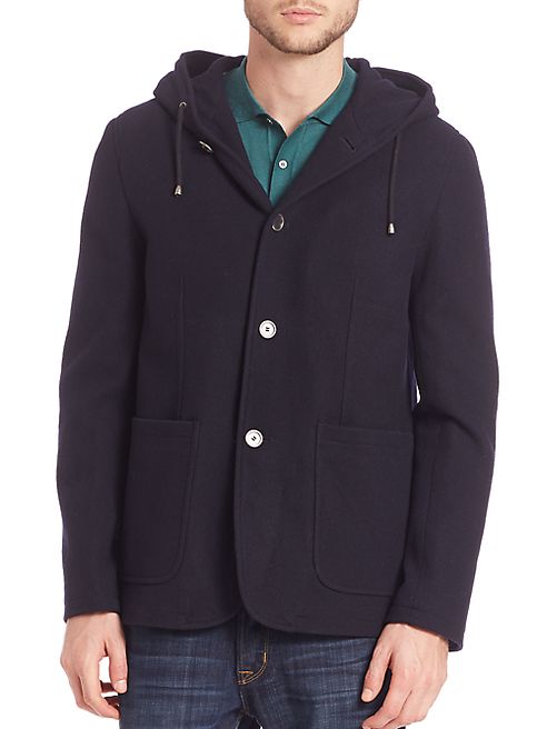 Saks Fifth Avenue Collection - Modern Hooded Wool Coat