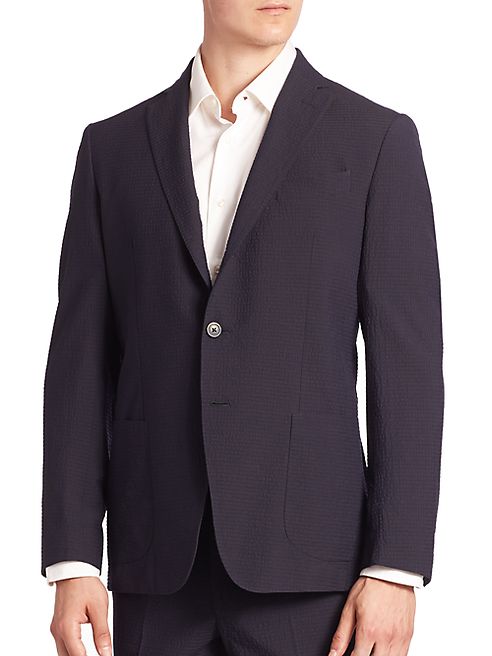 Saks Fifth Avenue Collection - Silk Blend Textured Stripe Jacket