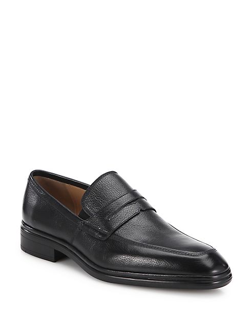 Bally - Nebraska Apron Grain Leather Penny Loafers