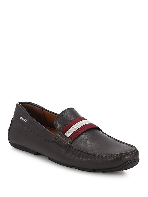 Bally - Pilot Pebbled Leather Driving Loafers