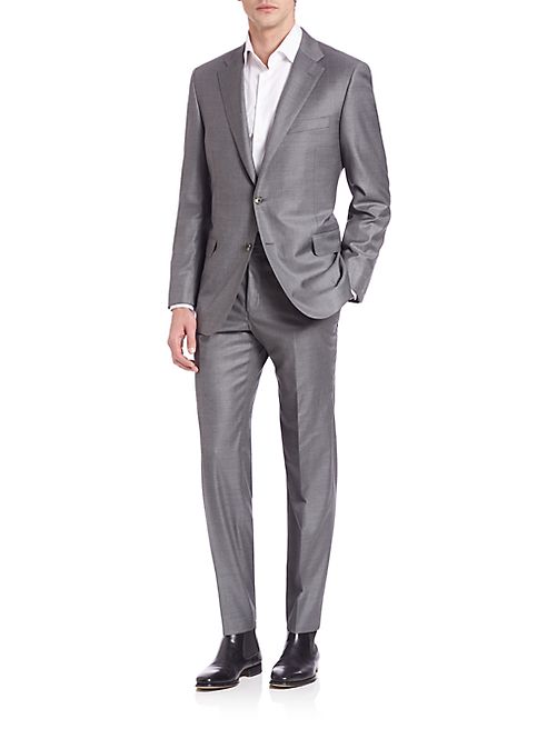 Hickey Freeman - Two-Button Wool Suit