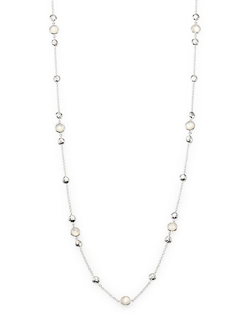 IPPOLITA - Rock Candy Mother-Of-Pearl, Clear Quartz & Sterling Silver Station Necklace