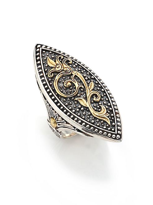 Konstantino - Hebe 18K Yellow Gold & Sterling Silver Marquise Ring