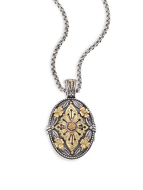 Konstantino - Hebe Engraved 18K Yellow Gold & Sterling Silver Pendant