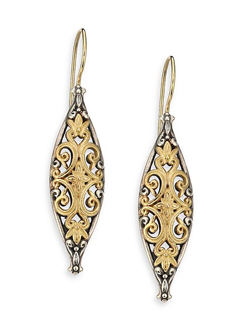 Konstantino - Hebe 18K Yellow Gold & Sterling Silver Drop Earrings