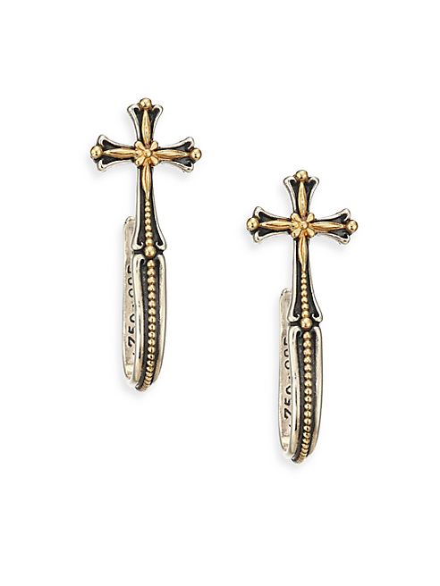 Konstantino - Engraved Cross Earrings