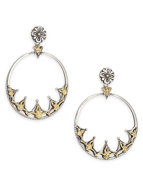 Konstantino - Engraved Drop Hoops