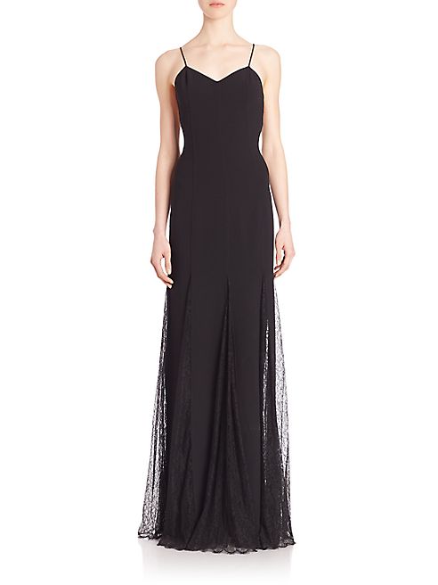 Michael Kors Collection - Chantilly Trim Slip Gown