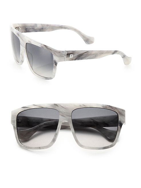 Balenciaga - 58MM Acetate Shield Sunglasses