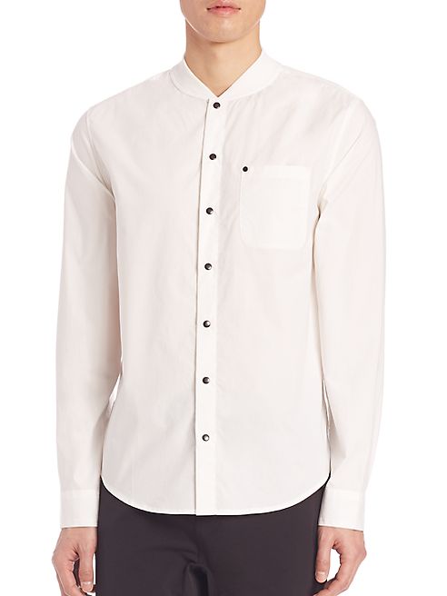 Madison Supply - Metallic Buttoned Poplin Shirt