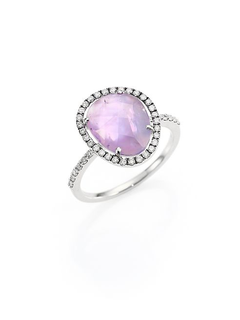 Meira T - Diamond, Tanzanite & 14K White Gold Ring