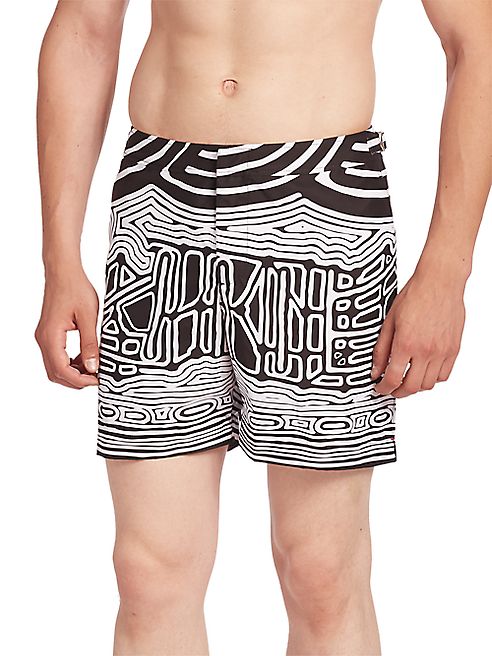 Orlebar Brown - Aboriginal Limestone Ridge Mid-Length Swim Shorts