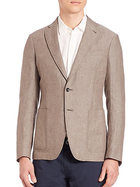 Armani Collezioni - Tan Linen Blazer