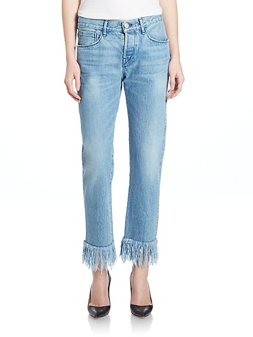 3x1 - Straight Leg Fringe Jeans