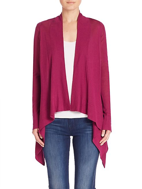 Saks Fifth Avenue Collection - Clark Open Front Modal & Cashmere Blend Cardigan