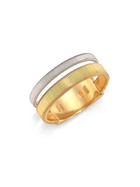 Marco Bicego - Masai Diamond, 18K Yellow & White Gold Two-Row Ring