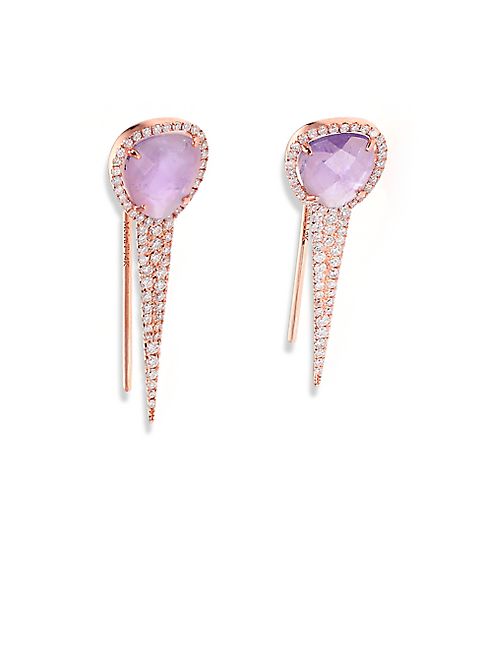 Meira T - Diamond, Tanzanite & 14K Rose Gold Ear Cuffs