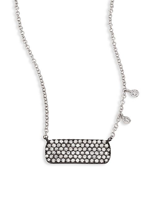 Meira T - Diamond & 14K White Gold Pendant Necklace