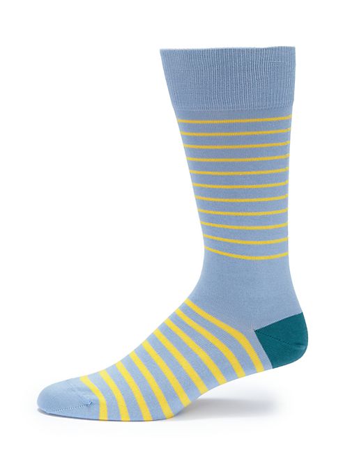 Paul Smith - Striped Cotton Blend Socks