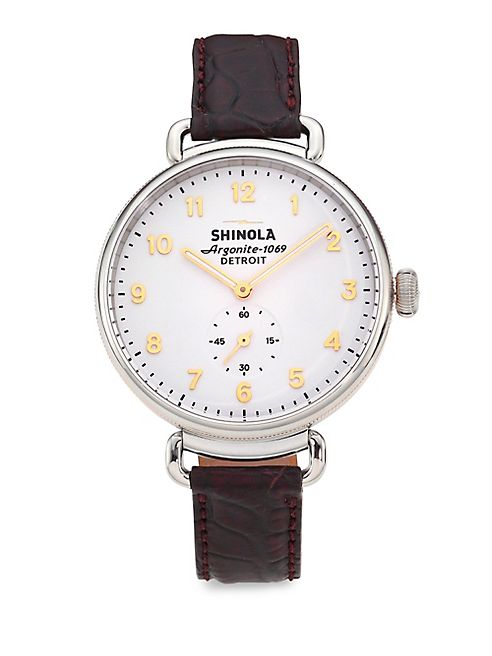 Shinola - Runwell Oxblood Alligator Strap Watch