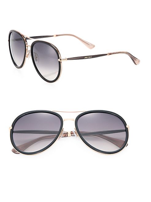 Jimmy Choo - Tora 57MM Aviator Sunglasses