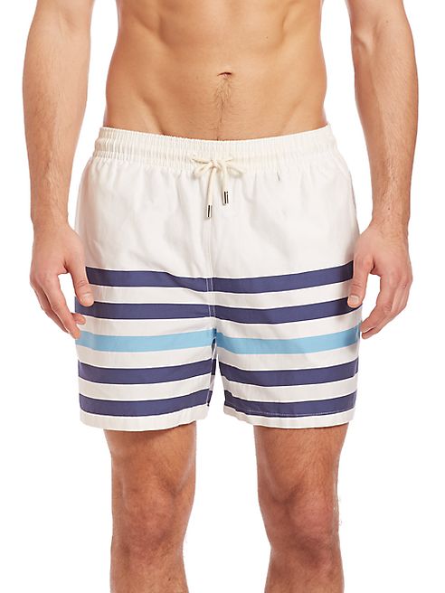 Solid and Striped - Classic Striped Swim Shorts