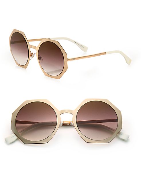 Fendi - 51MM Metal Octagonal Sunglasses