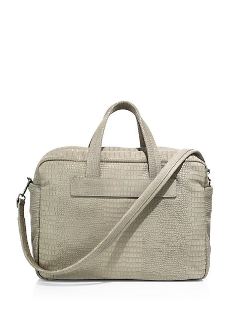 Giorgio Armani - Medium Croc-Embossed Leather Duffel Bag